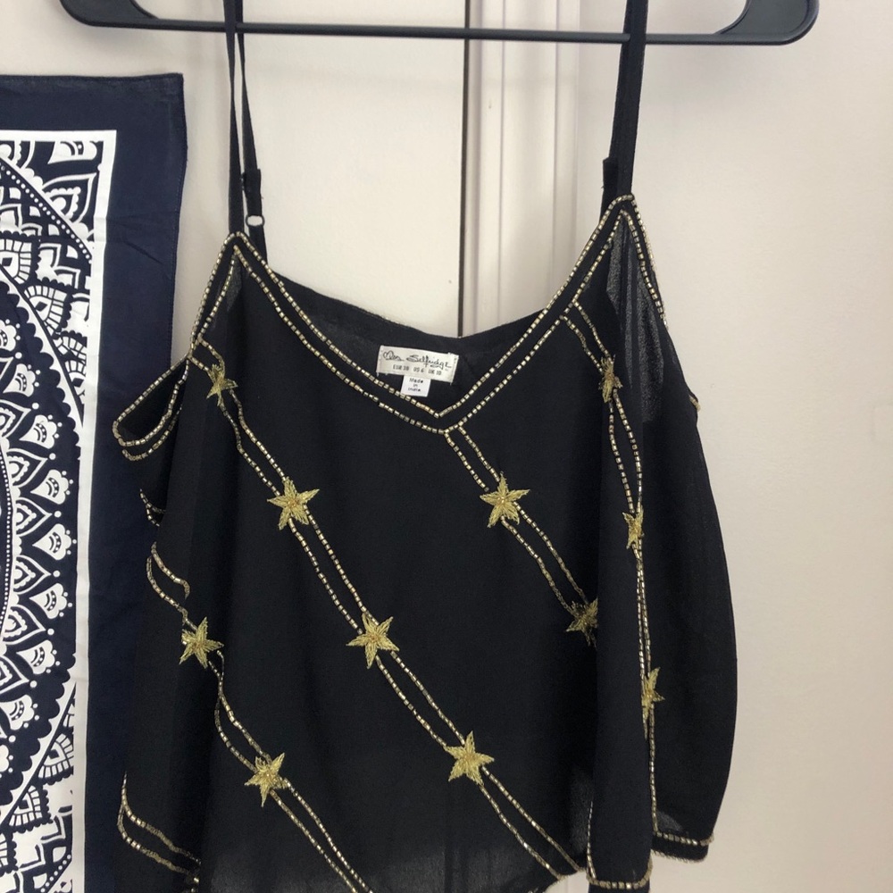 Miss selfridge beaded star top